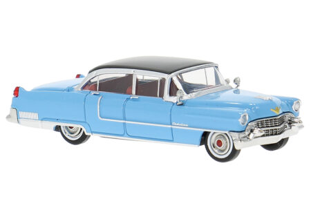 Brekina: Cadillac Fleetwood 60 Special (1955), blau/schwarz