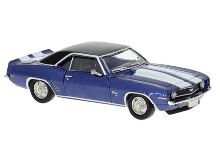 Brekina: Chevrolet Camaro (1969), blau/schwarz, mit Dekor