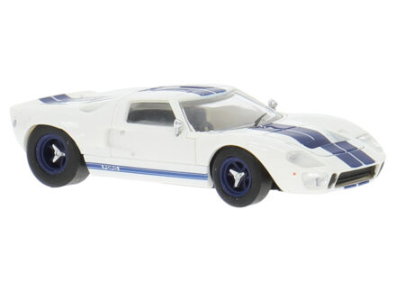 Brekina: Ford GT 40 (1966), weiß/blau