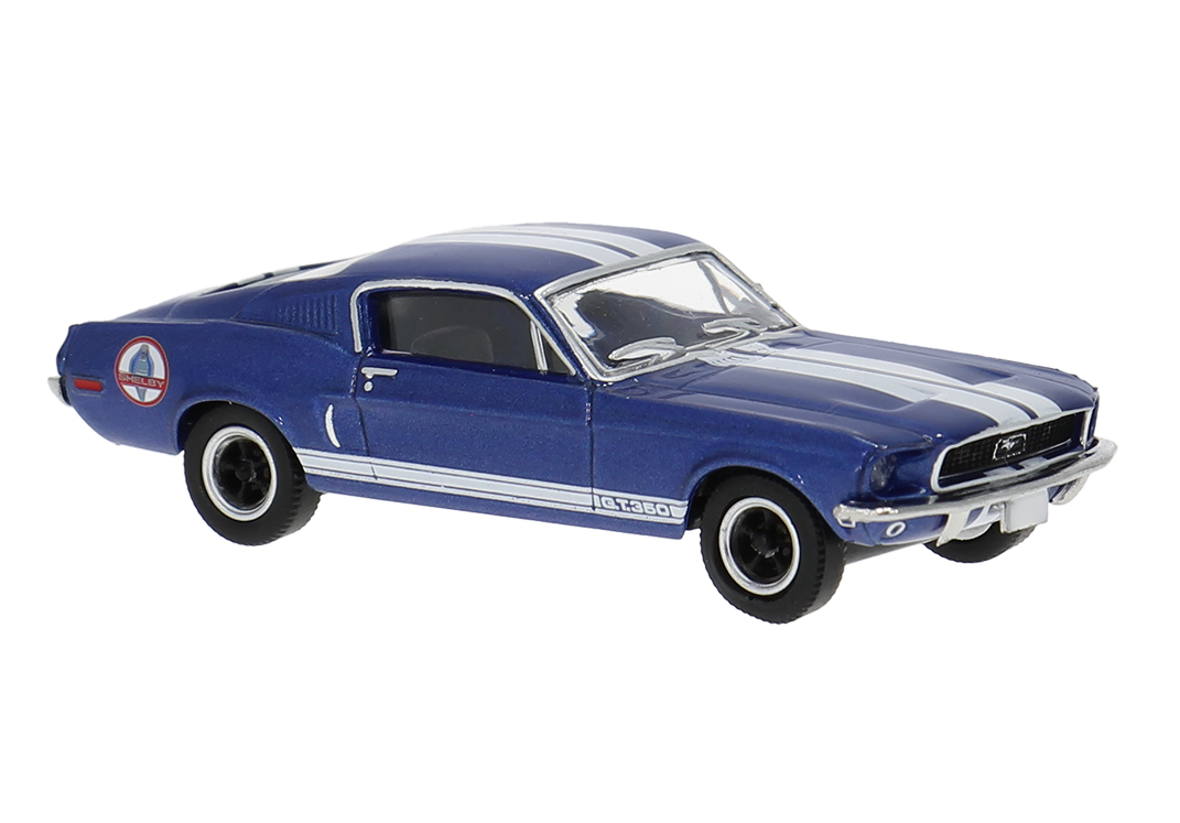 Brekina: Ford Mustang "Shelby" (1968), blau/weiß