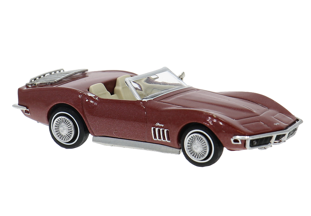 Brekina: Chevrolet Corvette C3 (1967), dunkelrotmetallic