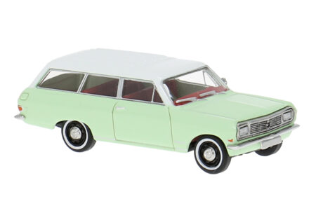 Brekina: Opel Rekord B Caravan (1965), hellgrün/weiß