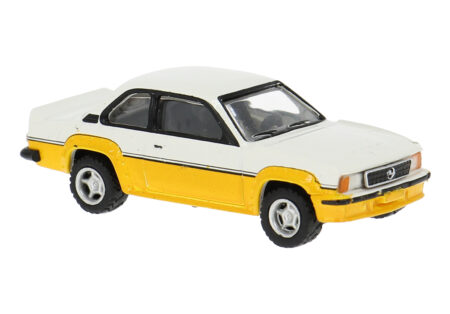 Brekina: Opel Ascona B i400 (1980), weiß/gelb