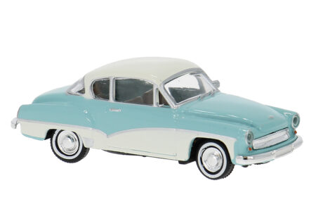 Brekina: Wartburg 311 Coupé (1959), hellblau/weiß