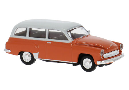 Brekina: Wartburg 311 Kombi (1959), dunkelorange/hellgrau