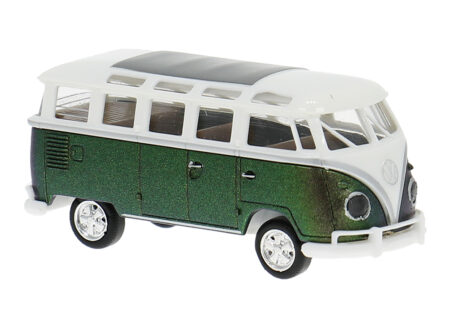 Brekina: VW T1b Samba (1960), weiß/dunkelgrünmetallic