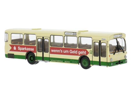 Brekina: Mercedes O 305 (1972) "Stadtwerke Bonn – Sparkasse"