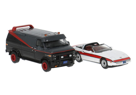 Brekina: Set "Das A-Team": GMC Vandura und Corvette C4