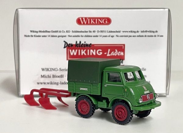 Wiking: Unimog 401 mit Plane und Pflug