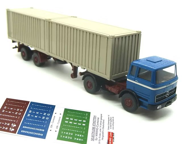 Wiking: MB LPS 1620 Containersattelzug mit zwei 20-Fuß Containern