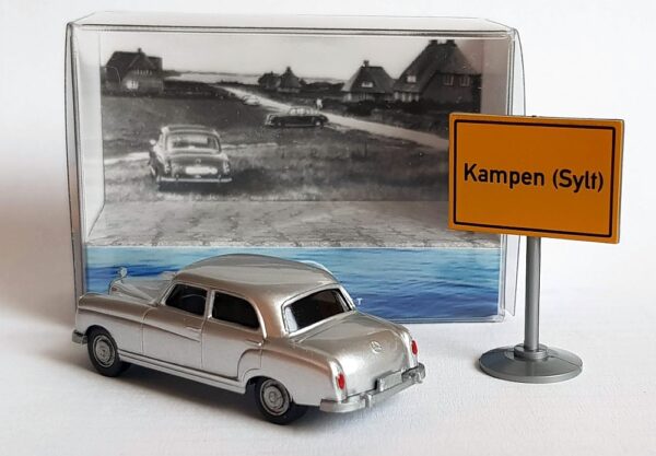 Wiking: Mercedes 220 Ponton, silbermetallic (Sylt 2)-9643