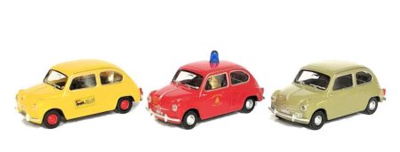 Wiking: Set Fiat 600 "AGIP, Vigili del Fuoco, Polizia Stradale" -0