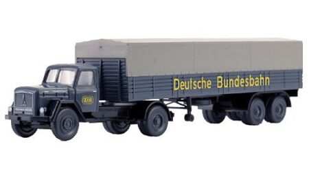 Wiking: "Bahn-Set" 1: Magirus-Deutz Eckhauber Pritschensattelzug-0