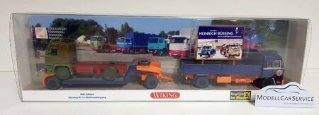 Wiking: Büssing BS 16 Tieflader-Hängerzug mit Ladung "Schrotti"-0